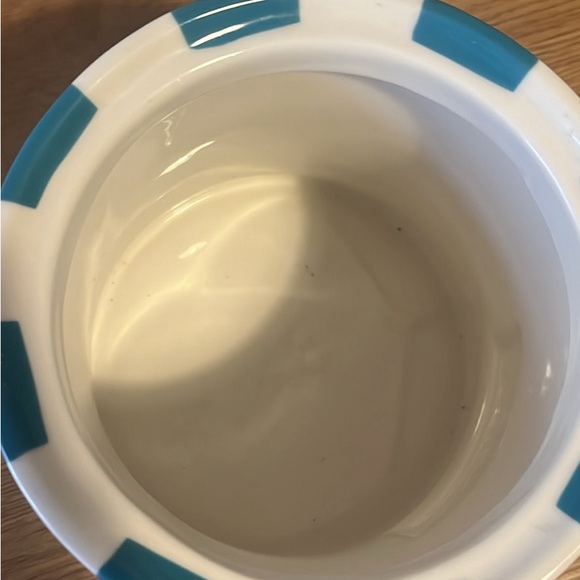 Jonathan Adler Striped Blue and White Jar - Picture 3 of 4